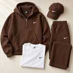 Waffle Quarter-Zip Hoodie Set