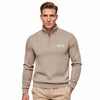 Ribbed Quarter Zip Knit Sweater