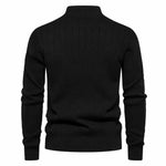 Ribbed Quarter Zip Knit Sweater