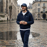 Waffle Quarter-Zip Hoodie Set